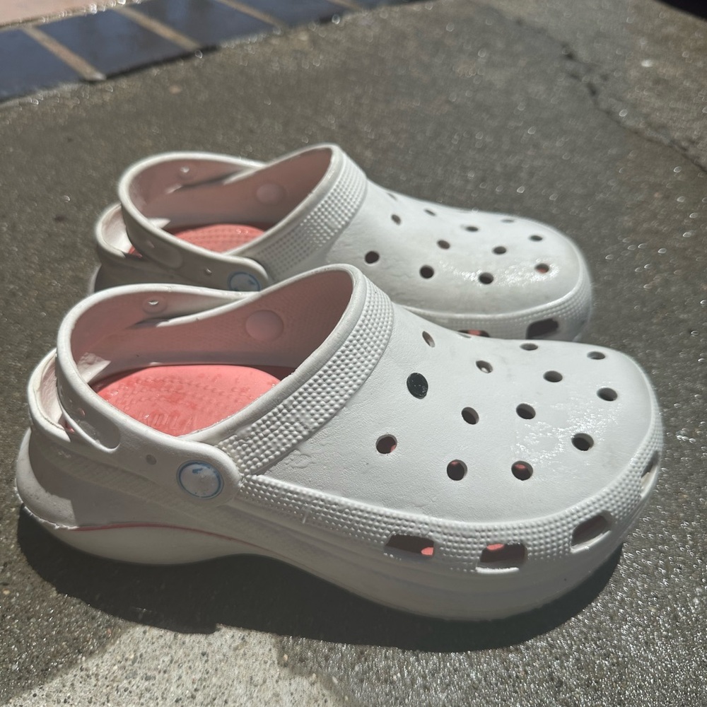 Kids White and Pink Water Shoes